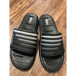 Rider‎ Men's Slide Sandals Size 13/47 All Rubber  Black/White Summer Beach